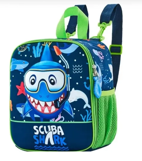 Lancheira Infantil Shark 3d Poliester Ref.ys42455 La