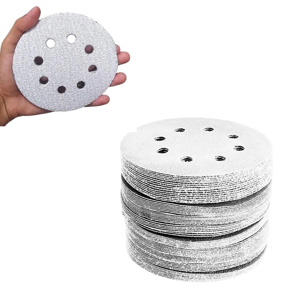 Kit 50 Disco De Lixa Velcro Branco Starfer 125mm Grão 800