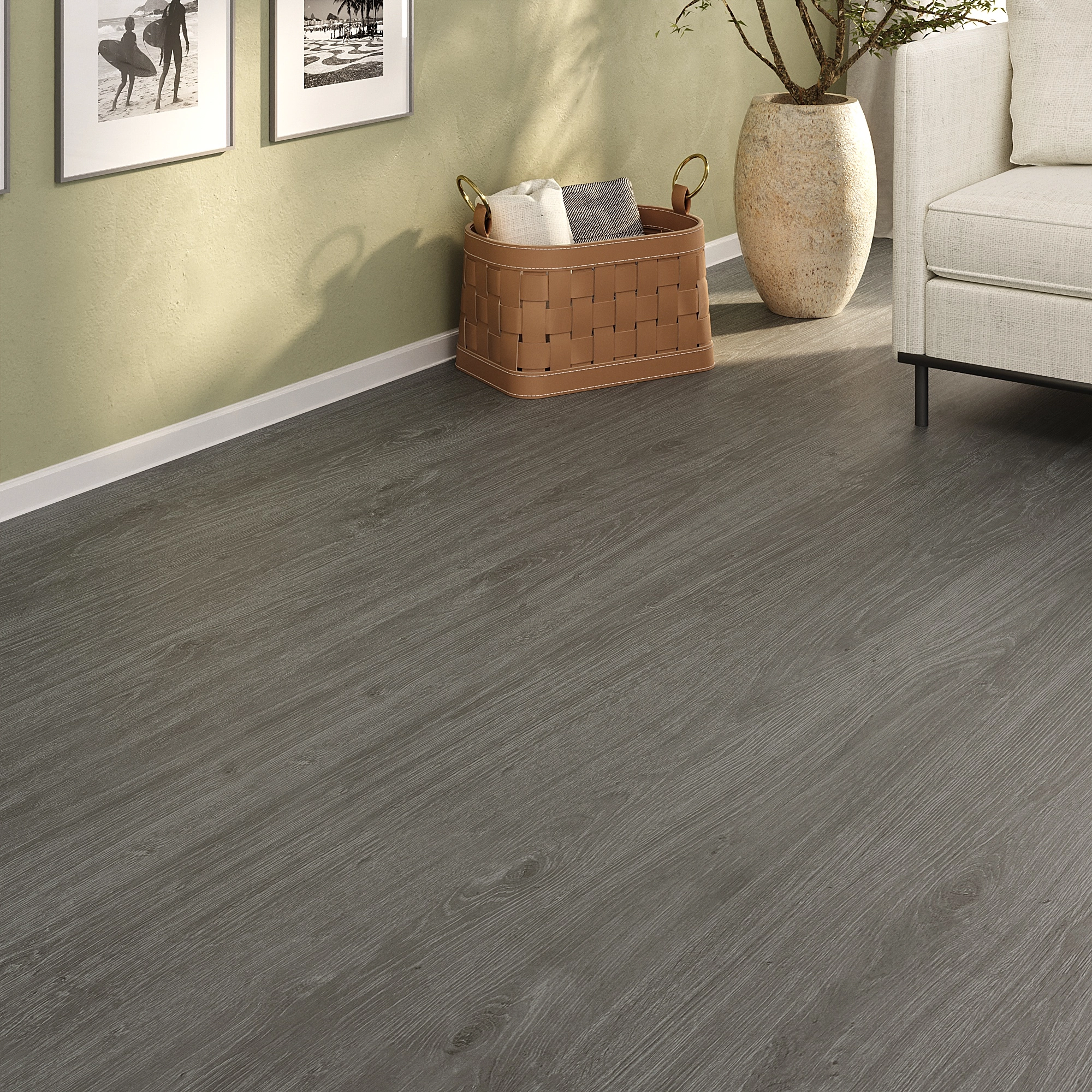 Piso Vinílico Em Manta Pvc 1,2mm 2 Metros X 3,5 Metros Antiderrapante 7m² Imita Madeira Fosco Solano