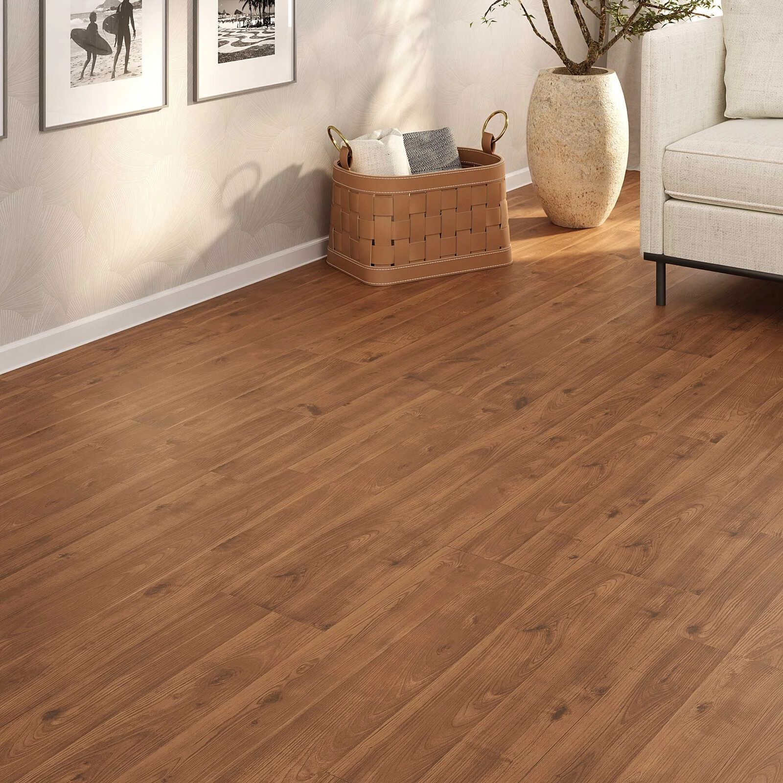 Manta Vinílica 0,7mm Antiderrapante 12m² Sala Quarto Resistente Imita Madeira Fosco Mogno