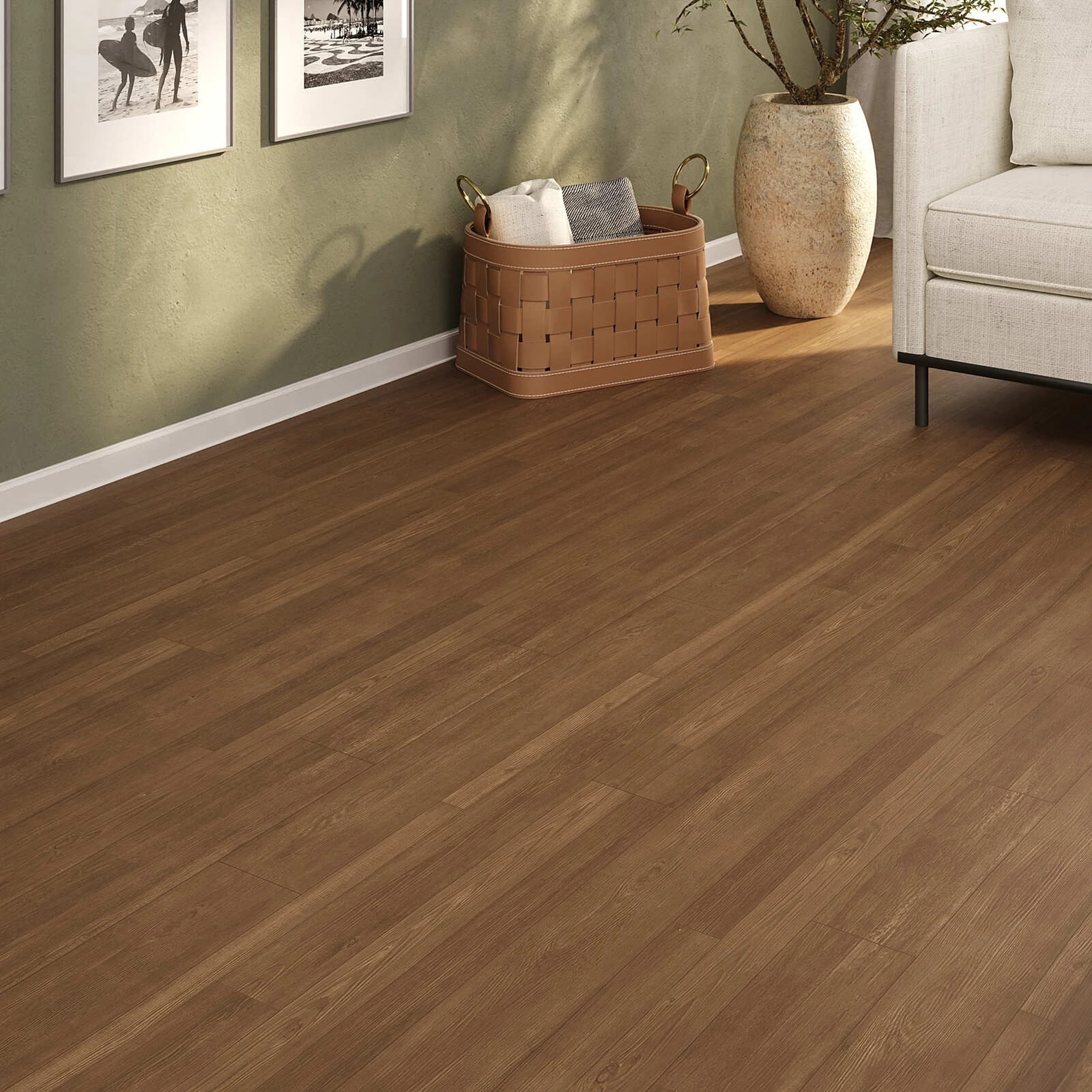 Piso Vinílico Em Manta Pvc 0,7mm Antiderrapante 5m² Imita Madeira Fosco Acácia