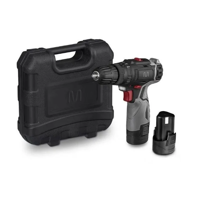 Kit Parafusadeira Furadeira 12V com Impacto com Maleta com 2 Baterias - MULTILASER FE006