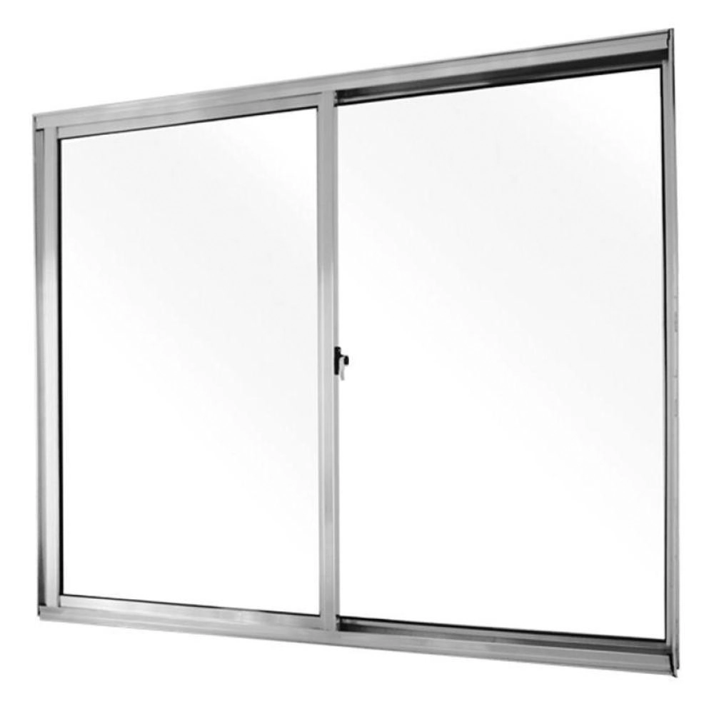 Janela De Alumínio Brilhante 02 Folhas Classic - 100x140