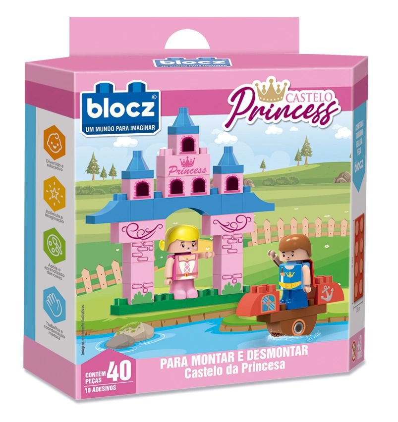 Kit Blocos Castelo Bonecos Realeza Ref.8328
