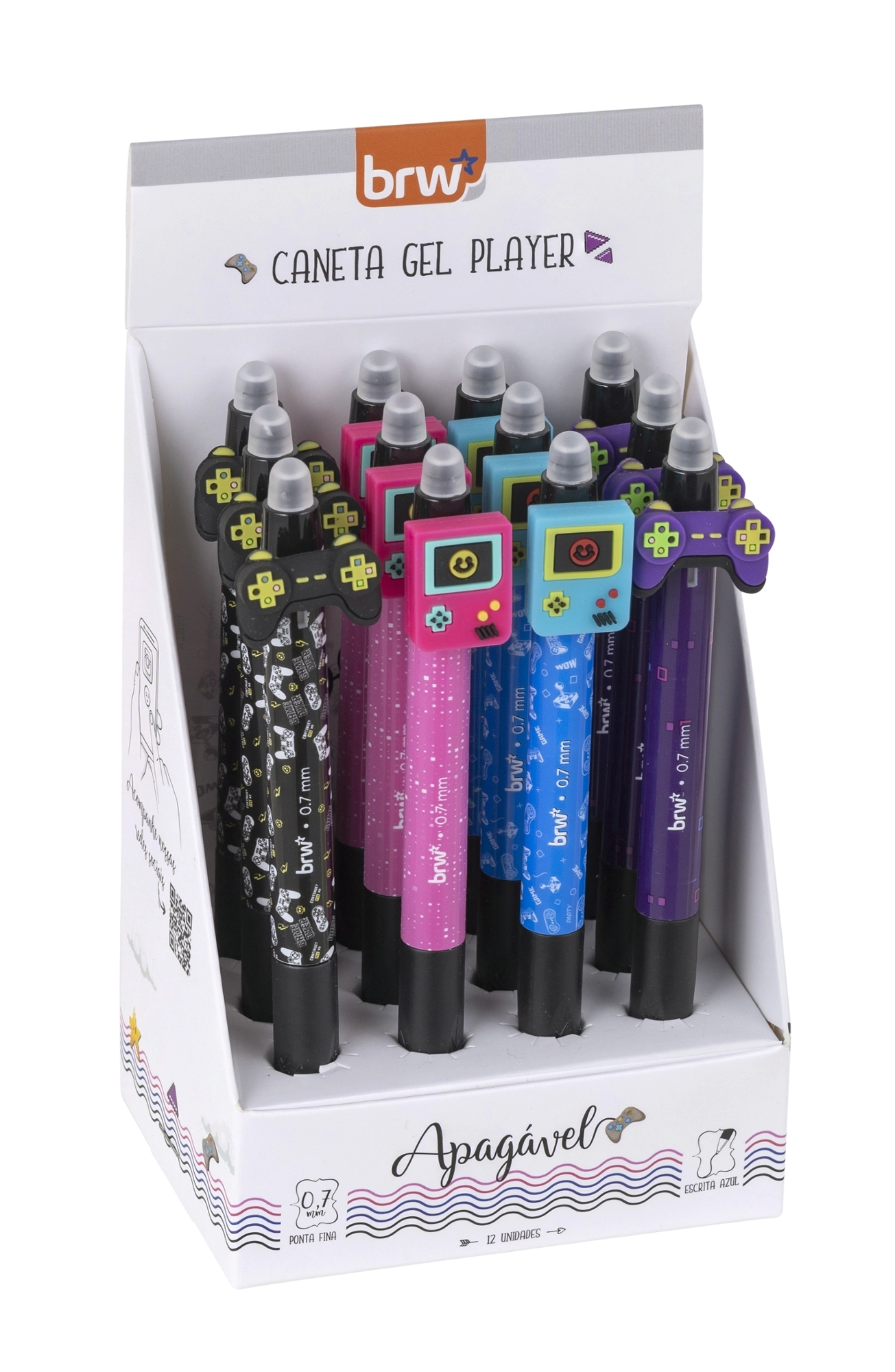 Caneta Esferogra?fica Divert Gel Apag 0 7mm Play