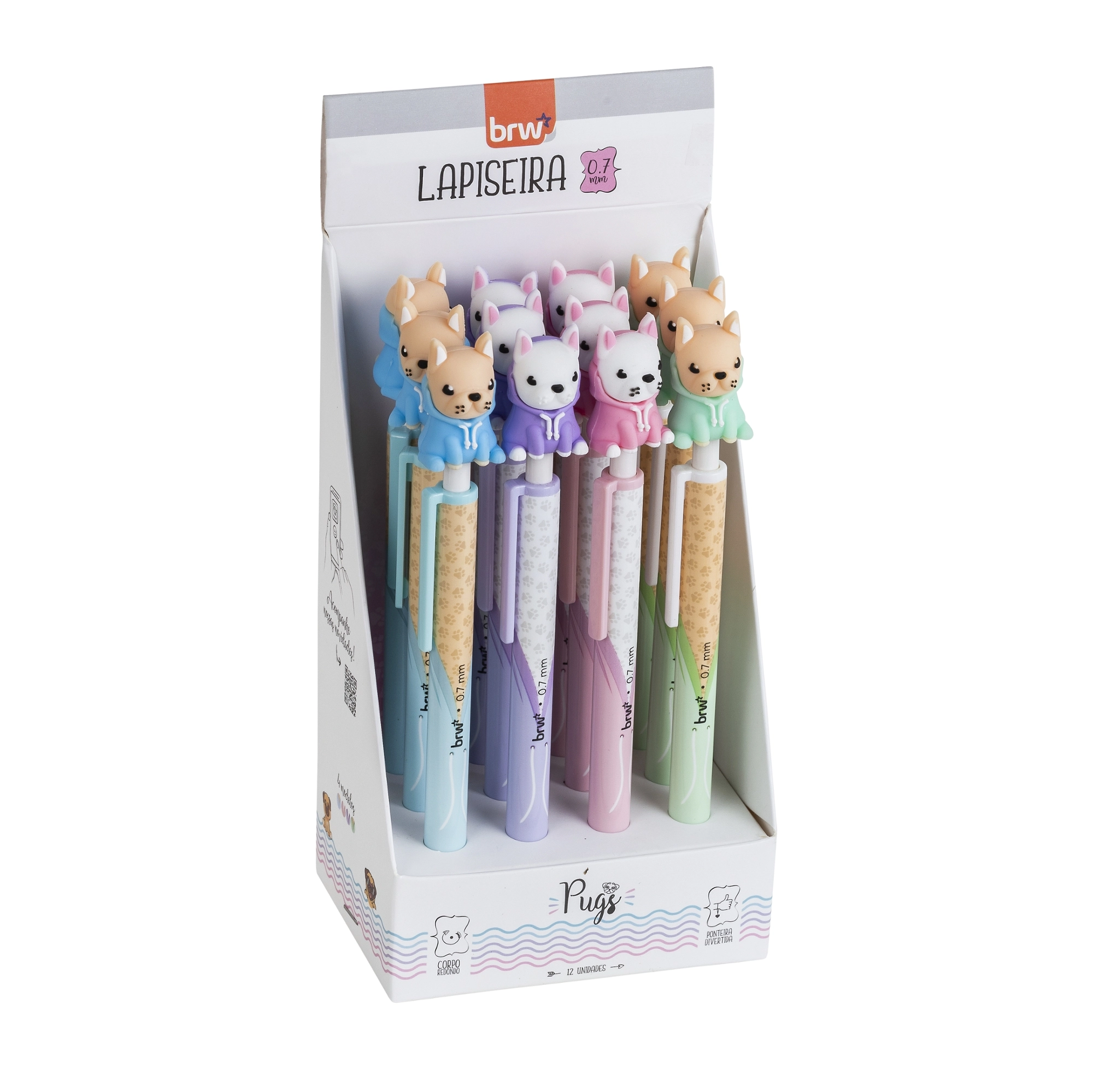 Lapiseira 0,7mm Pug Sort Brw Lp1702