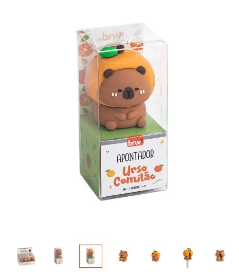 Apontador Plastico Urso Comilao Sortido Brw