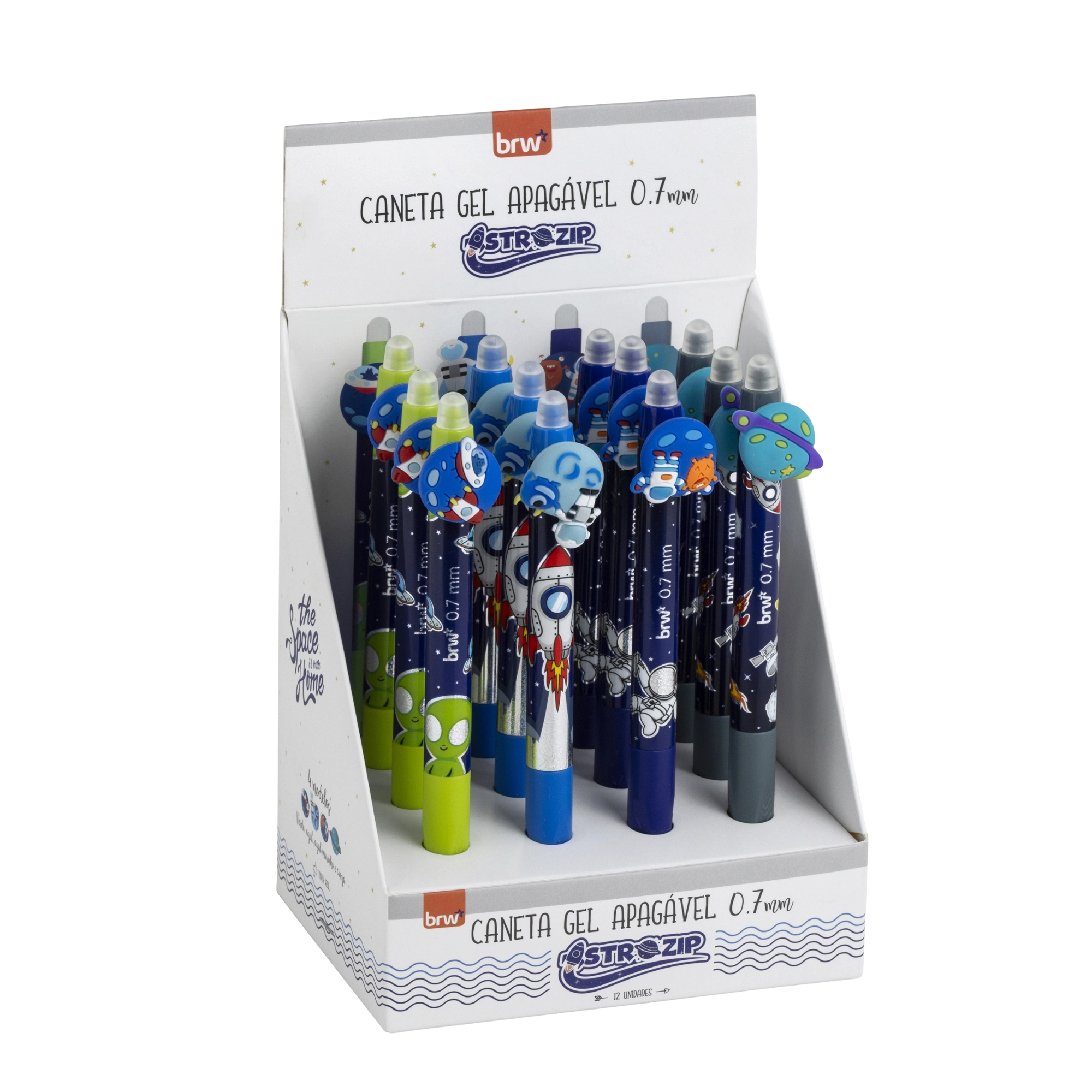 Caneta Esferografica Divert Gel Astrozip 0.7 Ca0227 Brw