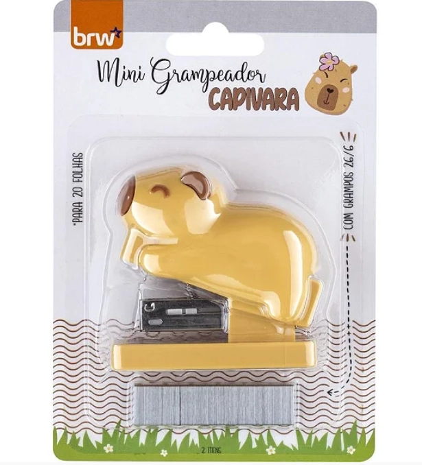 Grampeador Capivara P/20fls E Grampo Brw