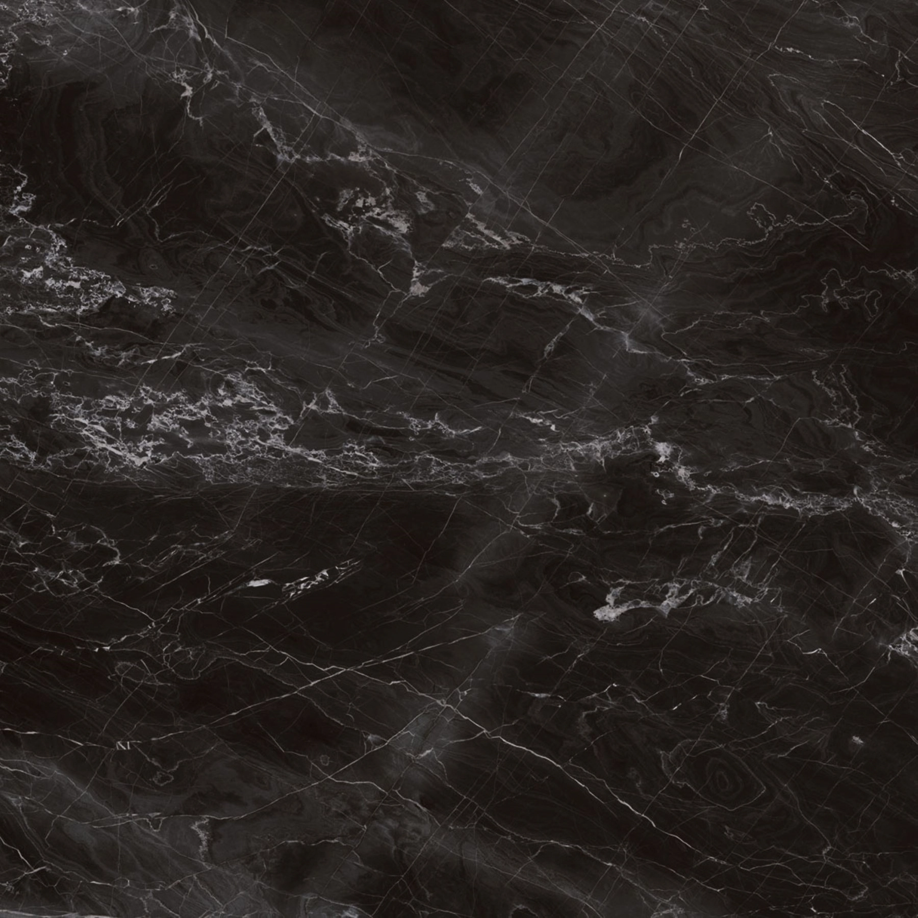 Piso Cerâmico Marmorizado Polido Borda Reta Interno 81x81cm Midnight Ceral