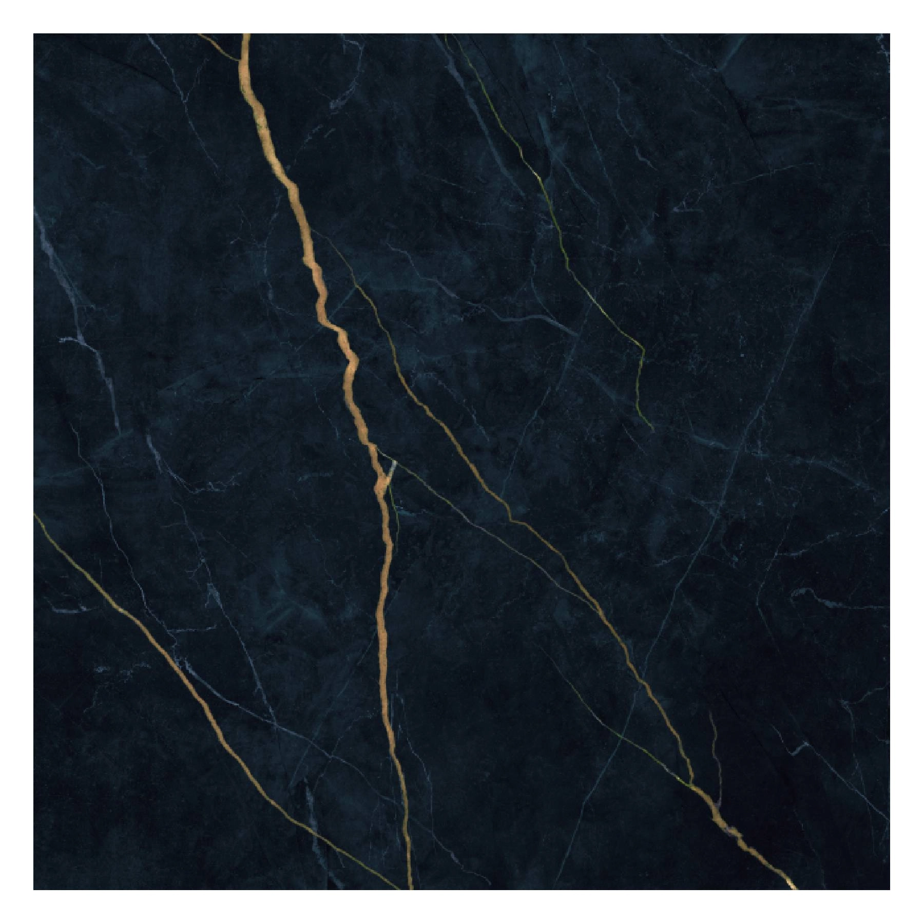 Piso Cerâmico Marmorizado Brilhante Borda Reta Interno 81x81cm Petróleo Grupo Ceral
