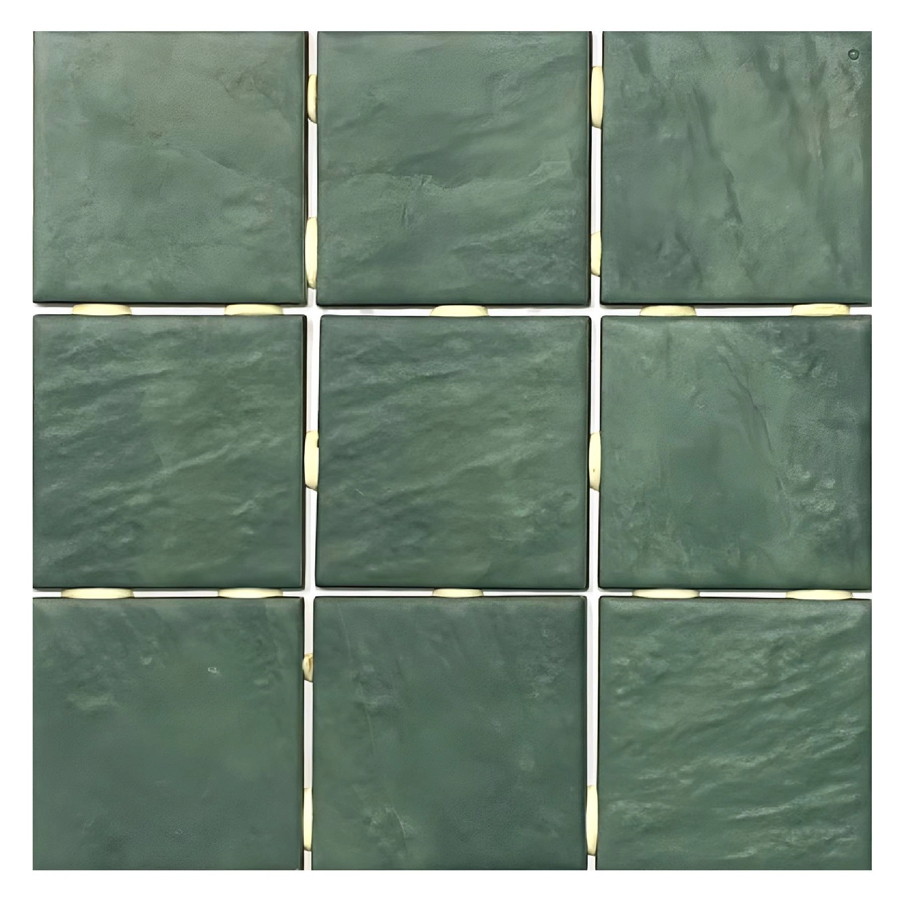 Revestimento Esmaltado Angra Green Borda Arredondada 10x10cm Grupo Ceral