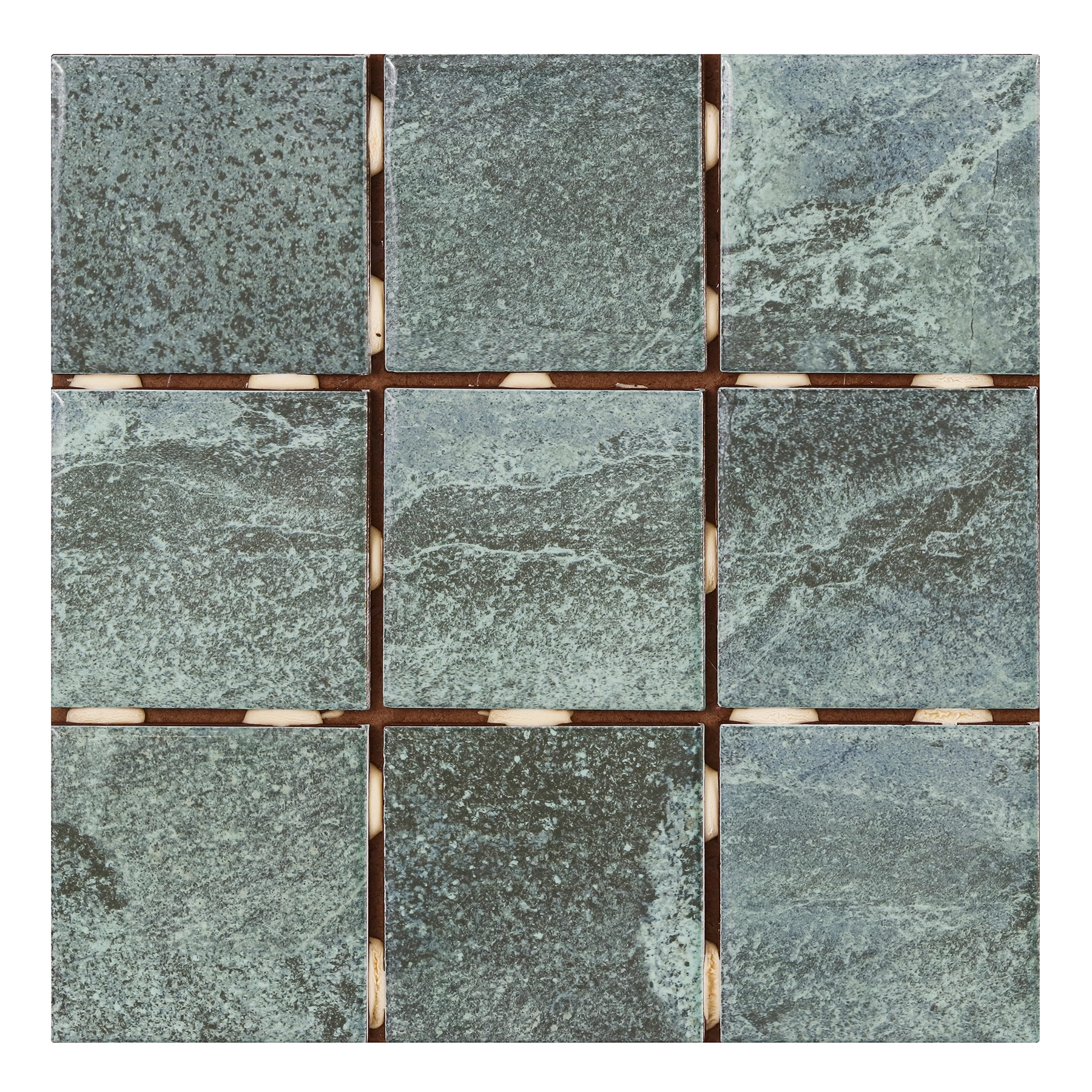 Revestimento para Piscina Marmorizado Brilhante 10x10cm Borda Arredondada Sancho Green Grupo Ceral