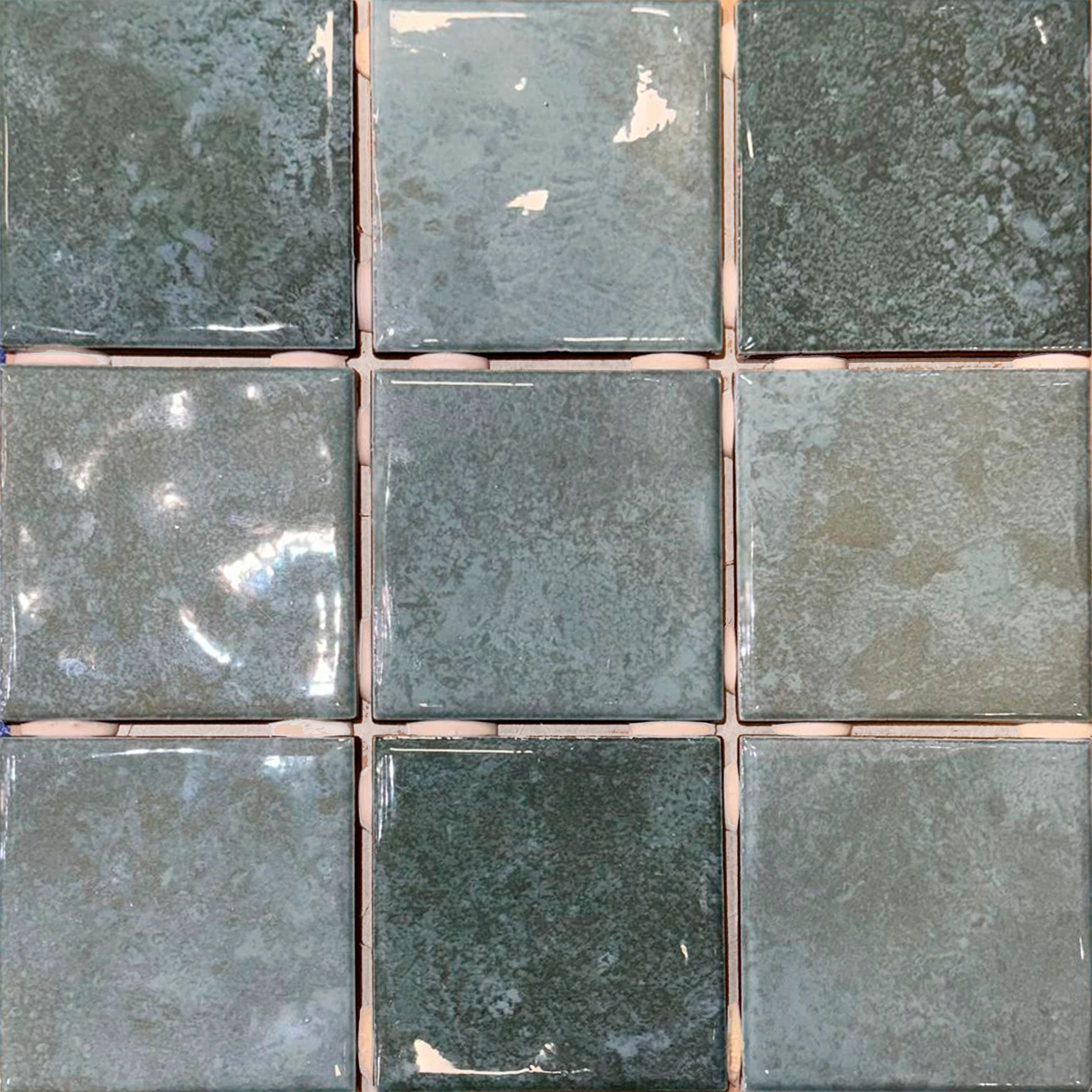Revestimento para Piscina Relevo Brilhante 10x10cm Borda Arredondada Amalfi Grupo Ceral