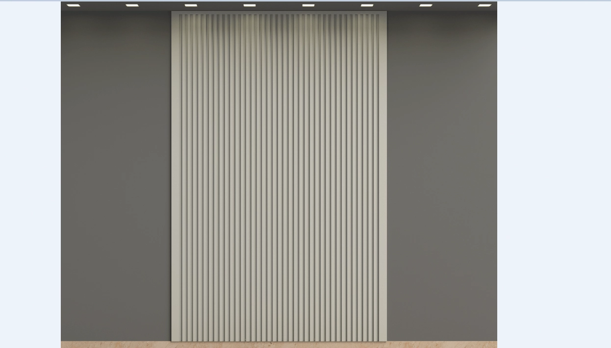 Painel Ripado Metálico - Kit Infinity Wall Lystra 12pçs - Cor Branco Gelo/primer- Caixa Com 5,90m²