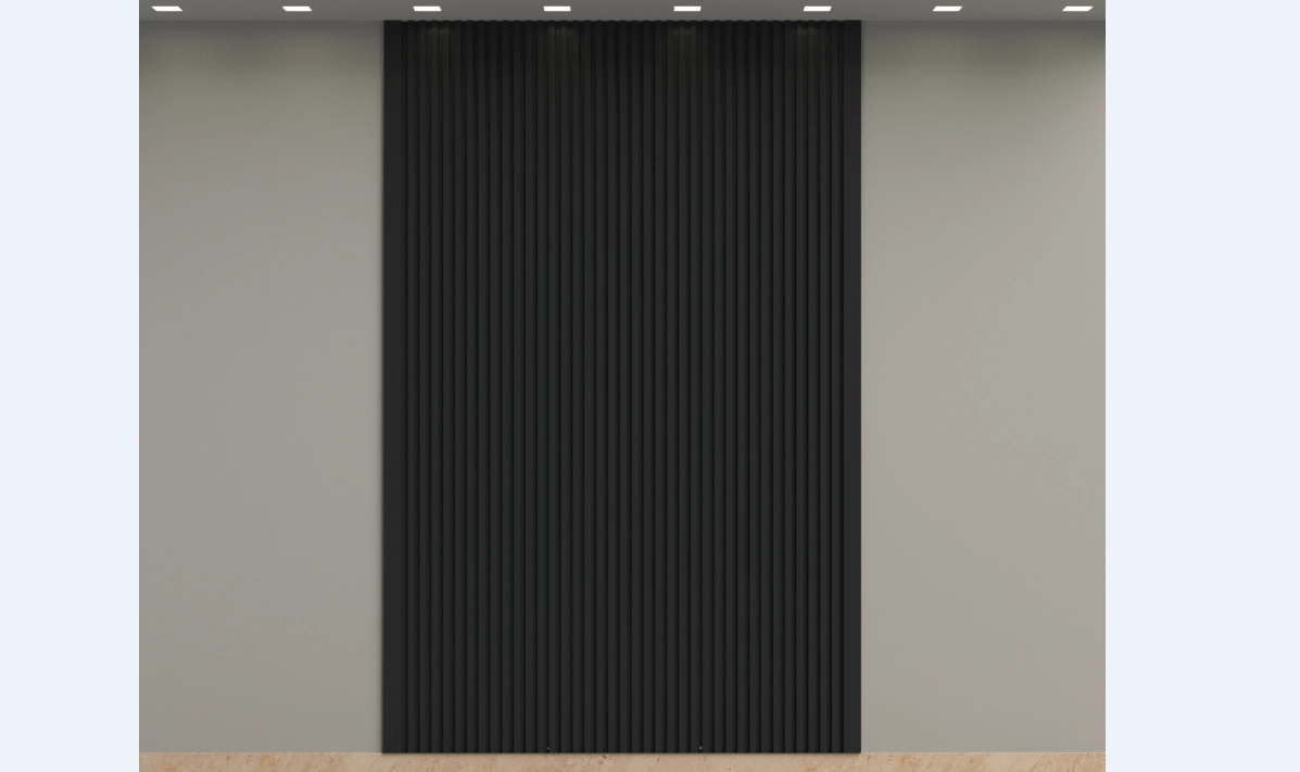 Painel Ripado Metálico Lystra Cor Preto - Kit Com 5 90m² Ec-kit Infinity Wall Lystra Preto Absoluto/prim 12pçs-2 90m
