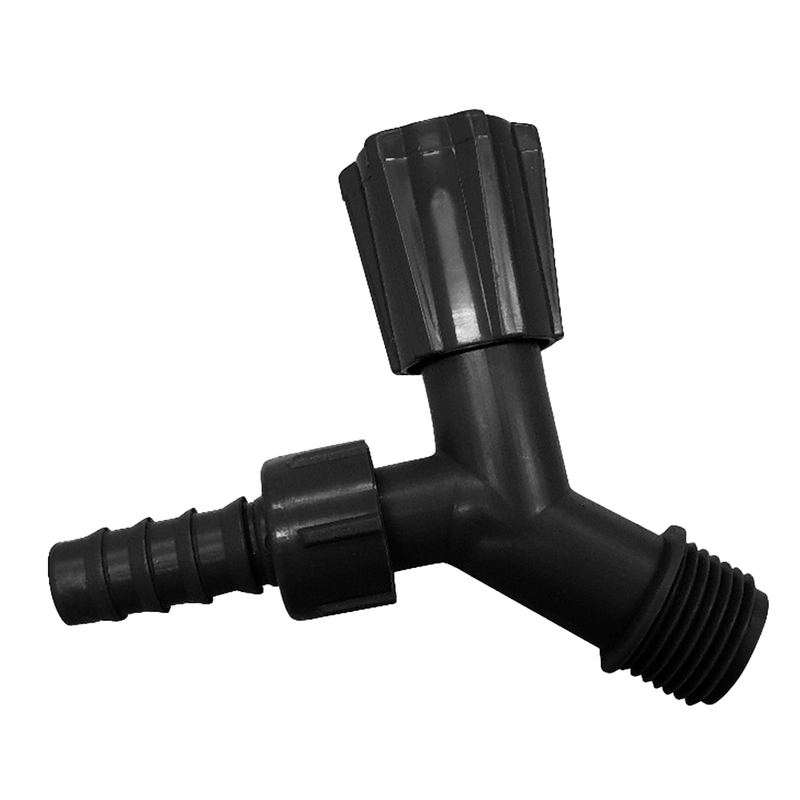 50un Torneira Plástica Preta Para Jardim Tanque Pia 1/2