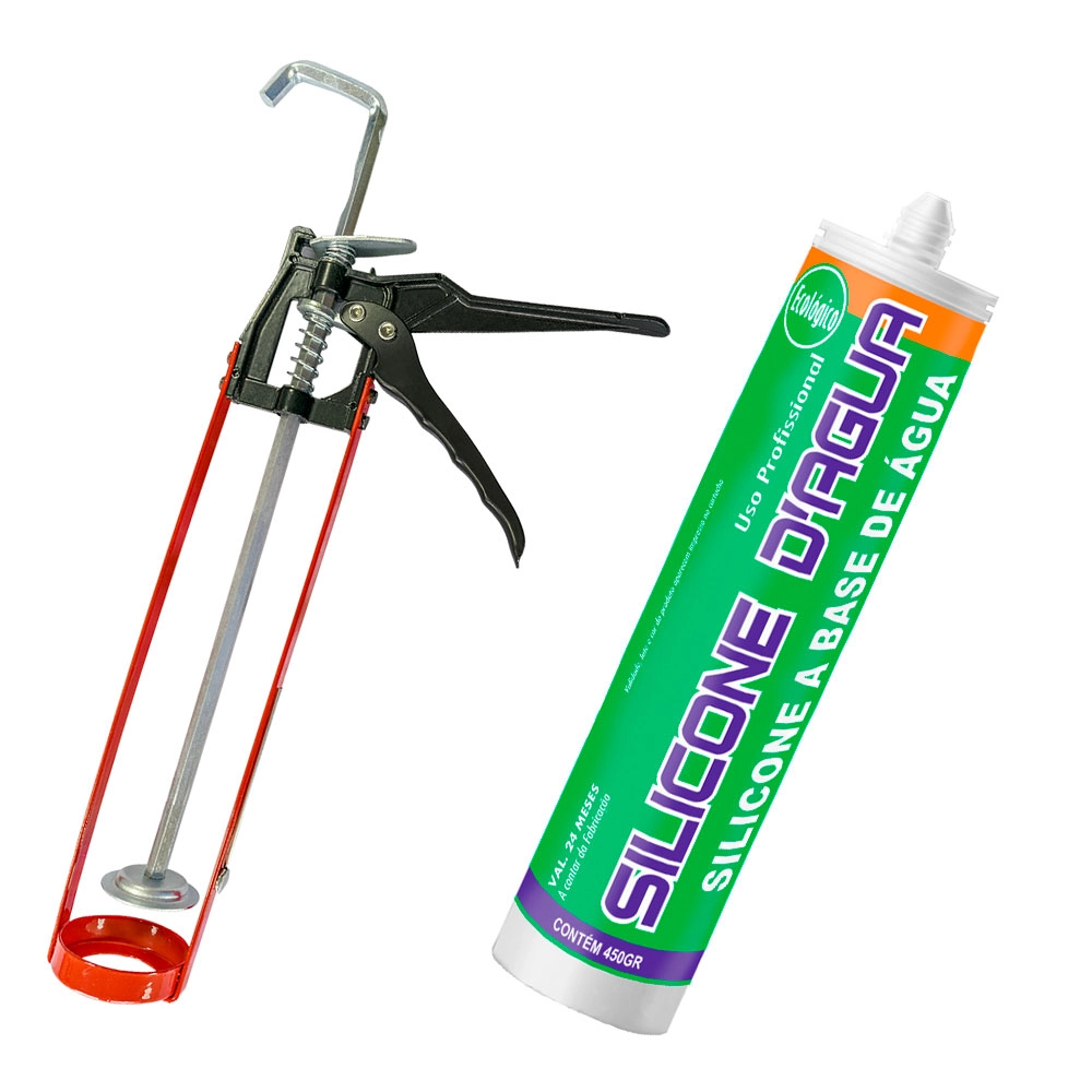 Kit Silicone Branco Com Aplicador