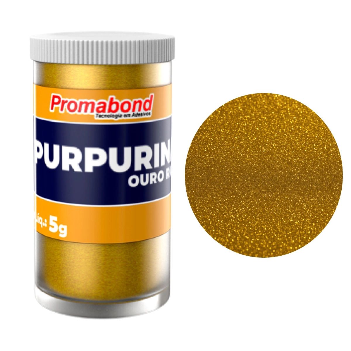 Purpurina Ouro Rico Promabond 5g - Escolar Artesanato