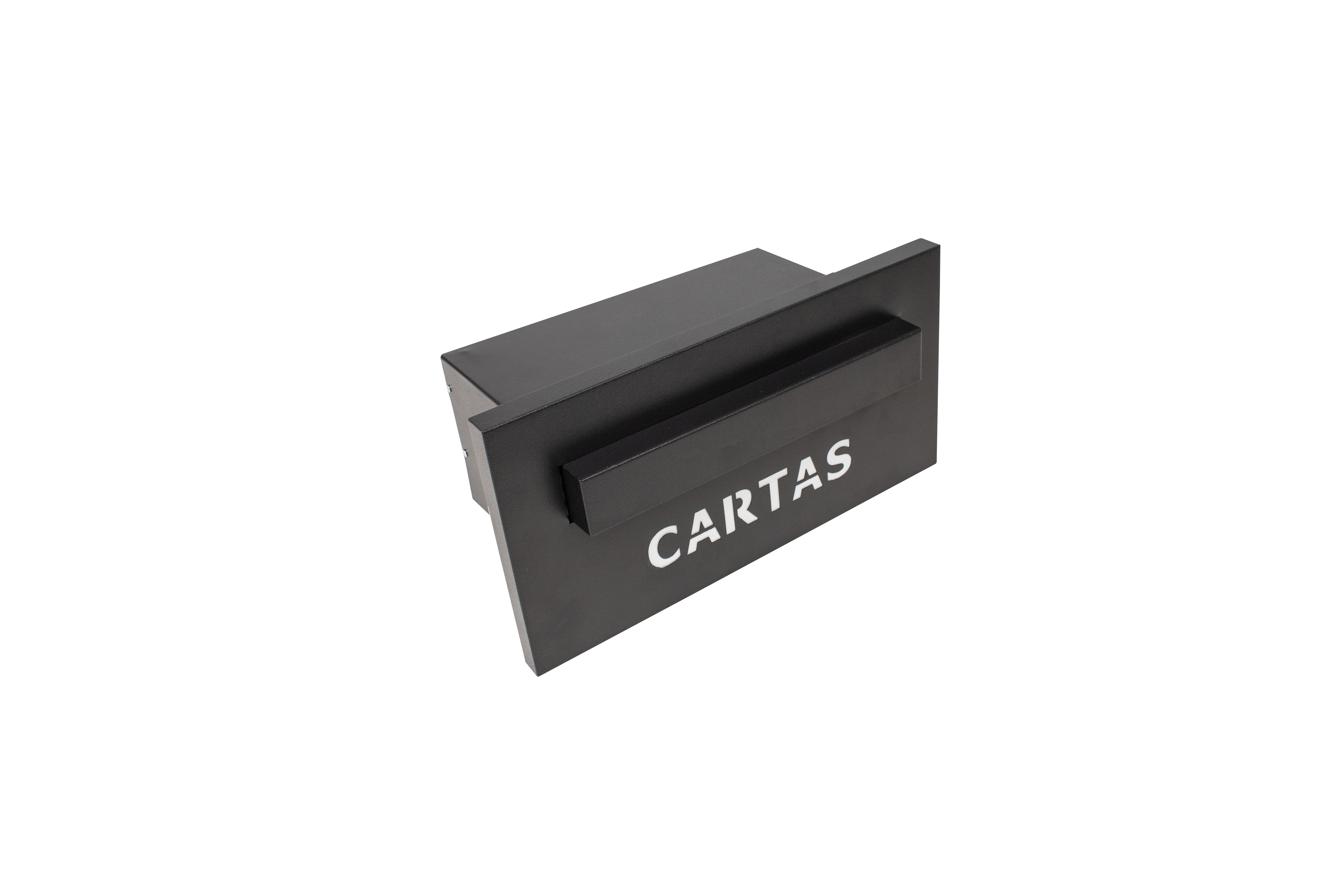 Caixa De Correio Moderna 12cm Preto Fosco Escrito Cartas