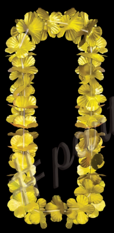 Colar Havaiano Dourado Flor Simples