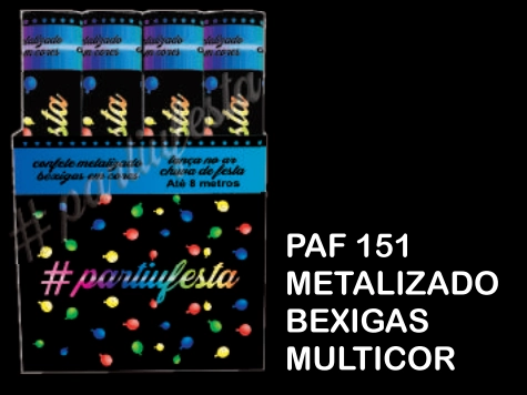 Lanca Confete Baloes Metalizados Multicor 30cm Paf151