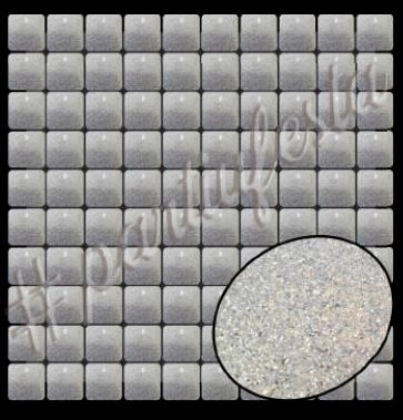 Placa Brilhante Glitter Prata 30x30cm Cury
