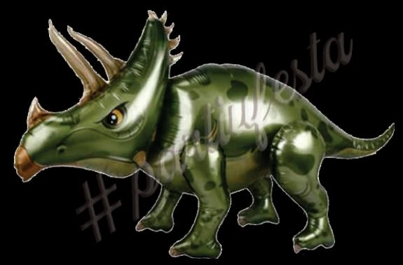 Balao Metalizado 4d Foil Triceratops 1,00x54cm