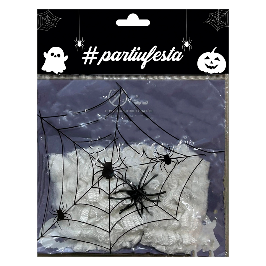 Teia Aranha Branca 20g Paf333 Partiu Festas