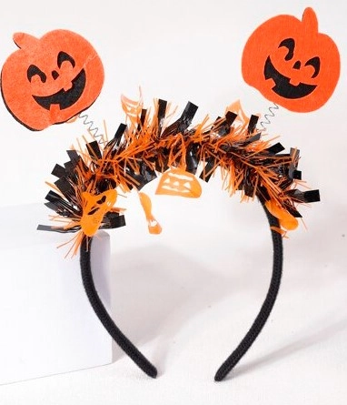 Tiara Abobora Halloween 12cm Partiu Festa