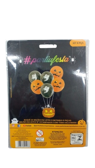 Bouquet Balao Halloween C/6 Partiu Festas
