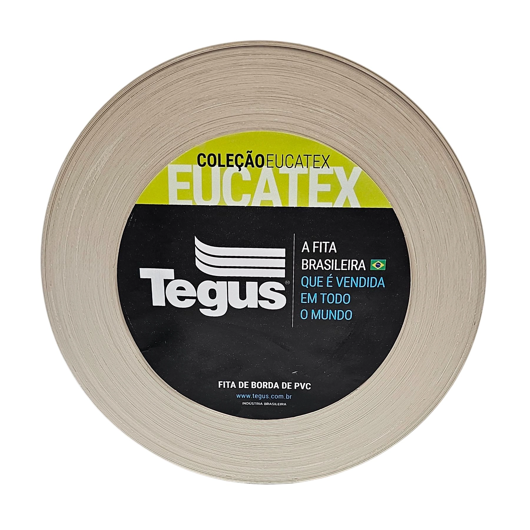 Fita de Borda de Plástico PVC P03 Amadeirado 22mm Rolo com 10m Eucatex