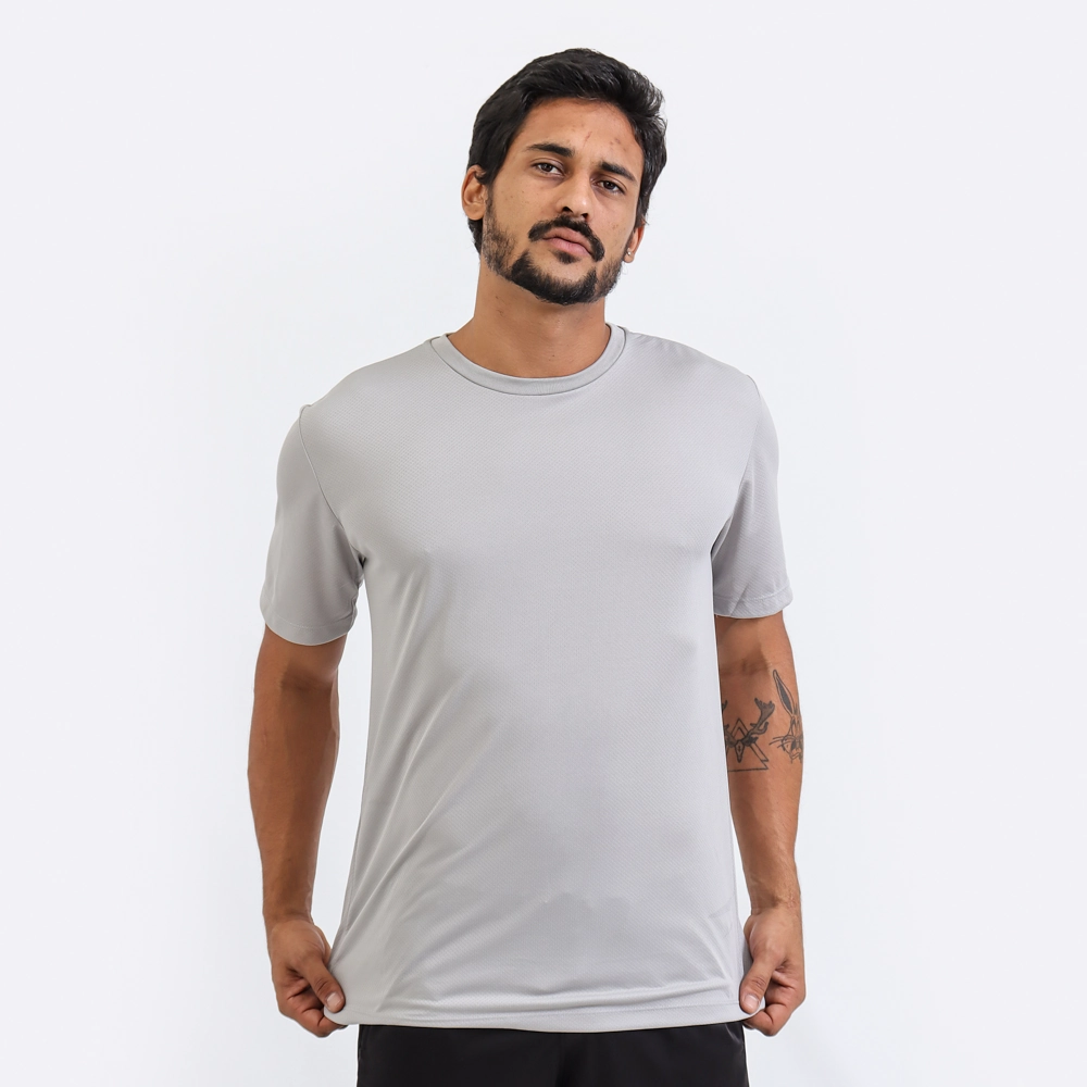 Camiseta Dry Fit Masculina Cor Cinza Tamanho P