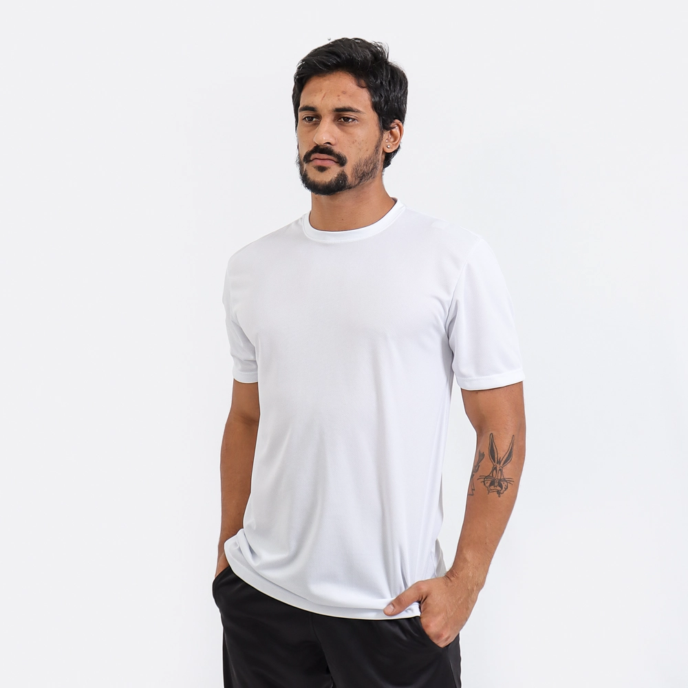 Camiseta Dry Fit Masculina Cor Branca Tamanho P