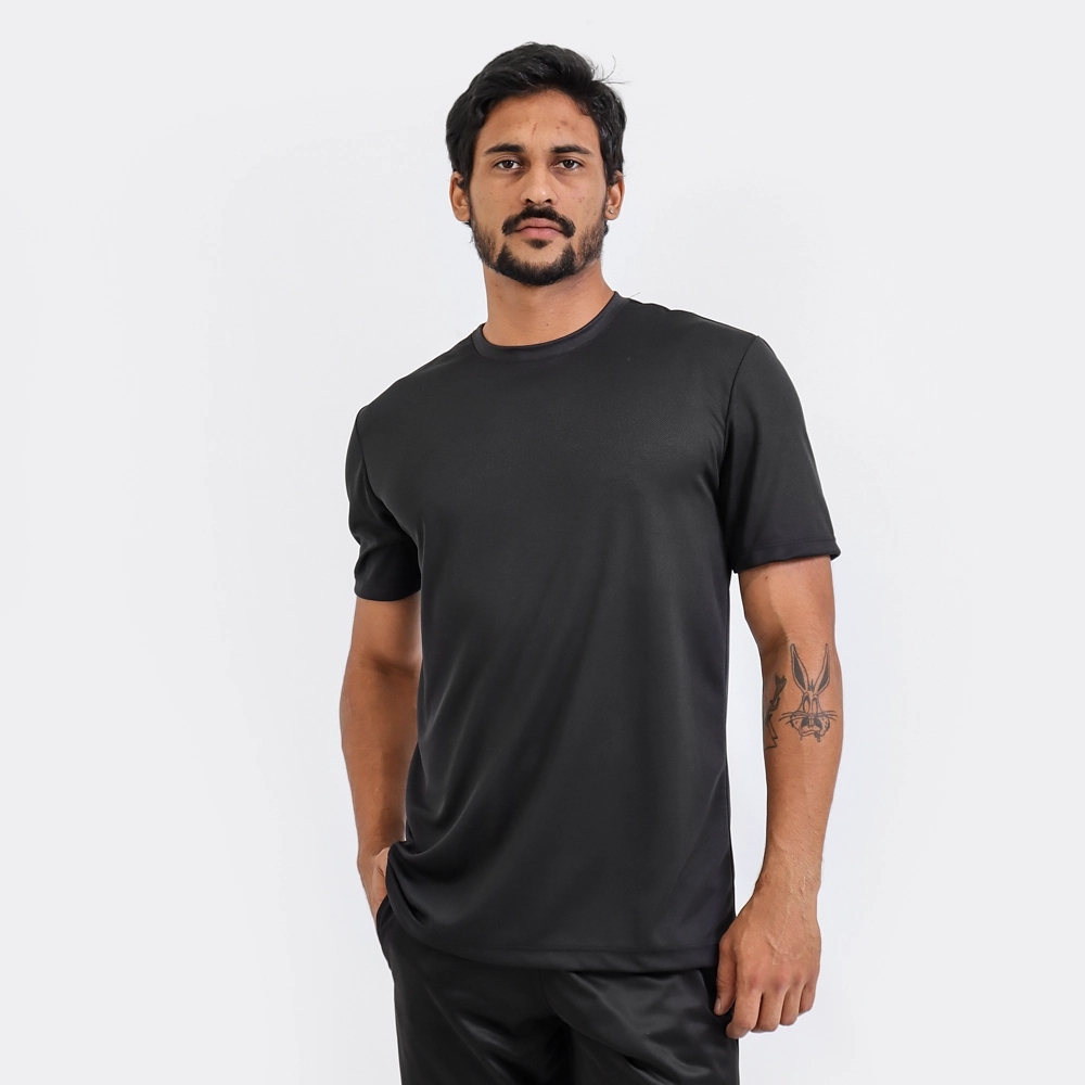 Camiseta Dry Fit Masculina Cor Preta Tamanho M