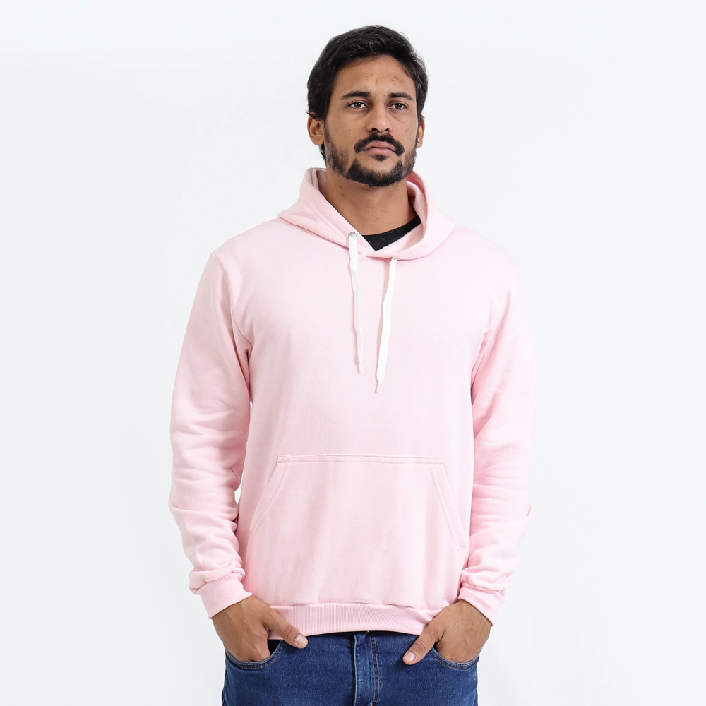Blusa De Moletom Masculino Canguru Cor Rosa Tamanho Gg