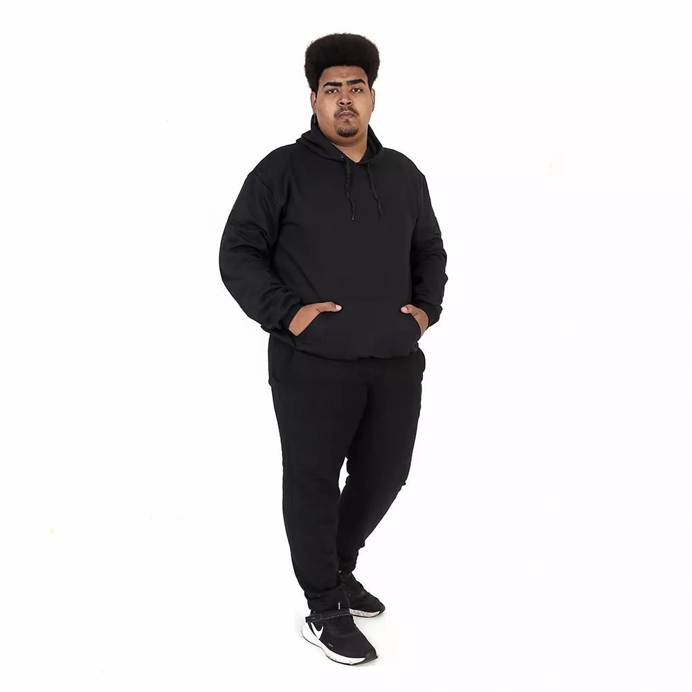 Calça De Moletom Masculina Plus Size Cor Preta Tamanho G4