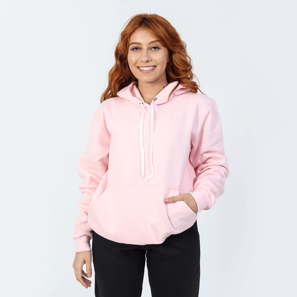 Moletom Feminino Canguru Cor Rosa Tamanho G