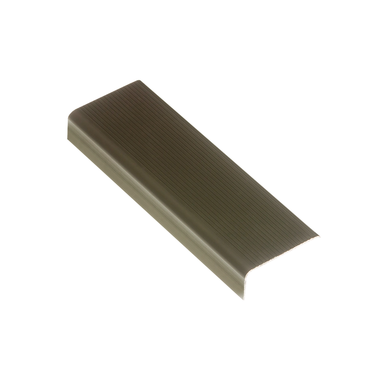 Cantoneira Autocolante Em Alumínio Para Degrau Escada 34mm X 14mm - Homeney - Fume - 1m