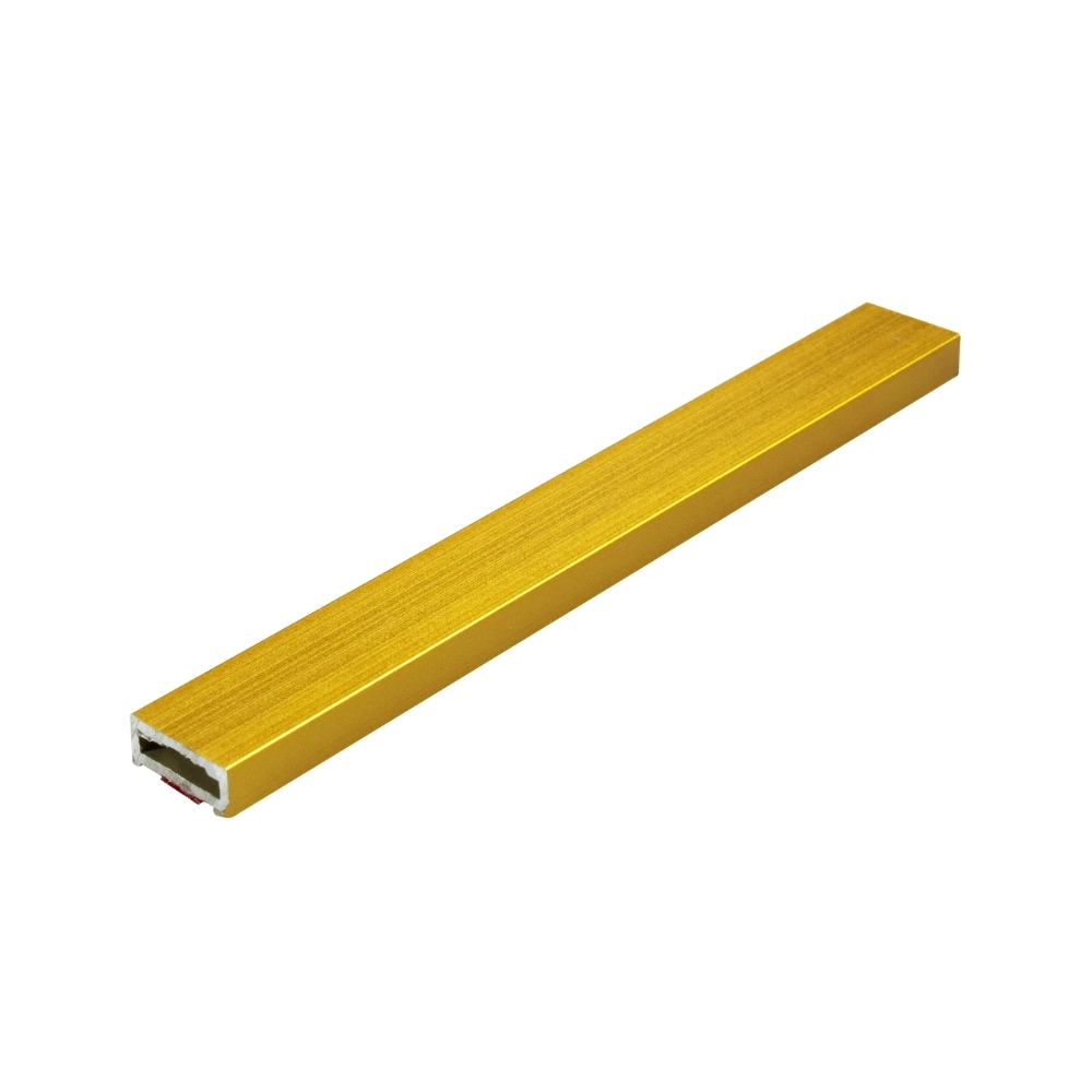 Filete Arda Autocolante Em Aluminio 12mm X 5mm - Homeney - Ouro Fosco - 3m
