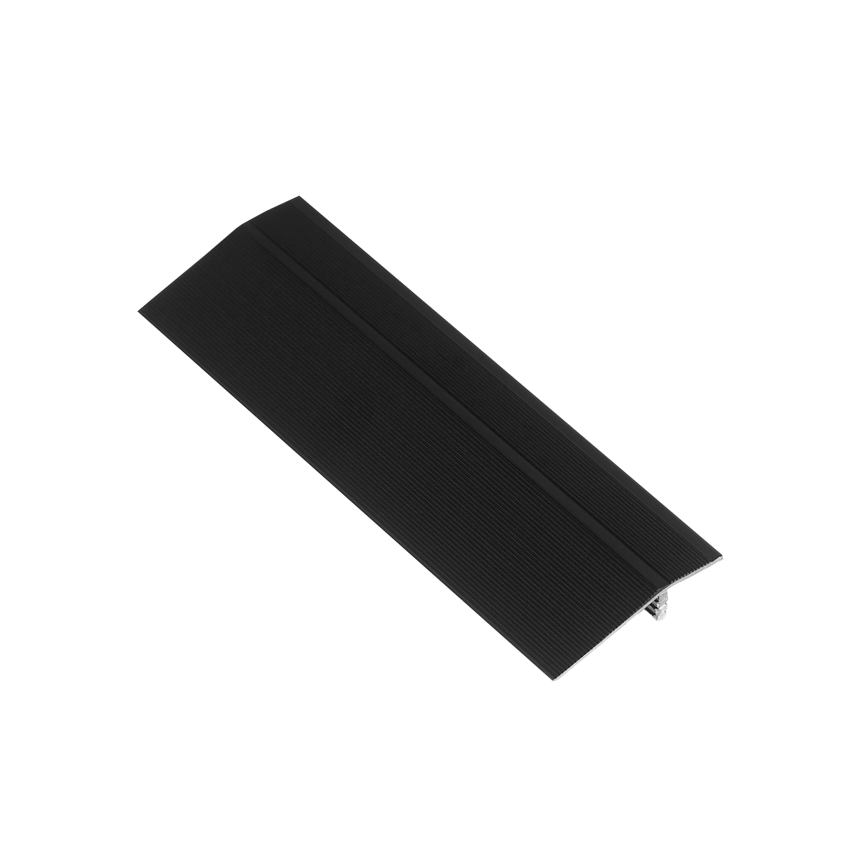 Perfil Redutor Metálico Com Base De Fixação Para Piso Laminado 7mm - Homeney - Preto - 1m