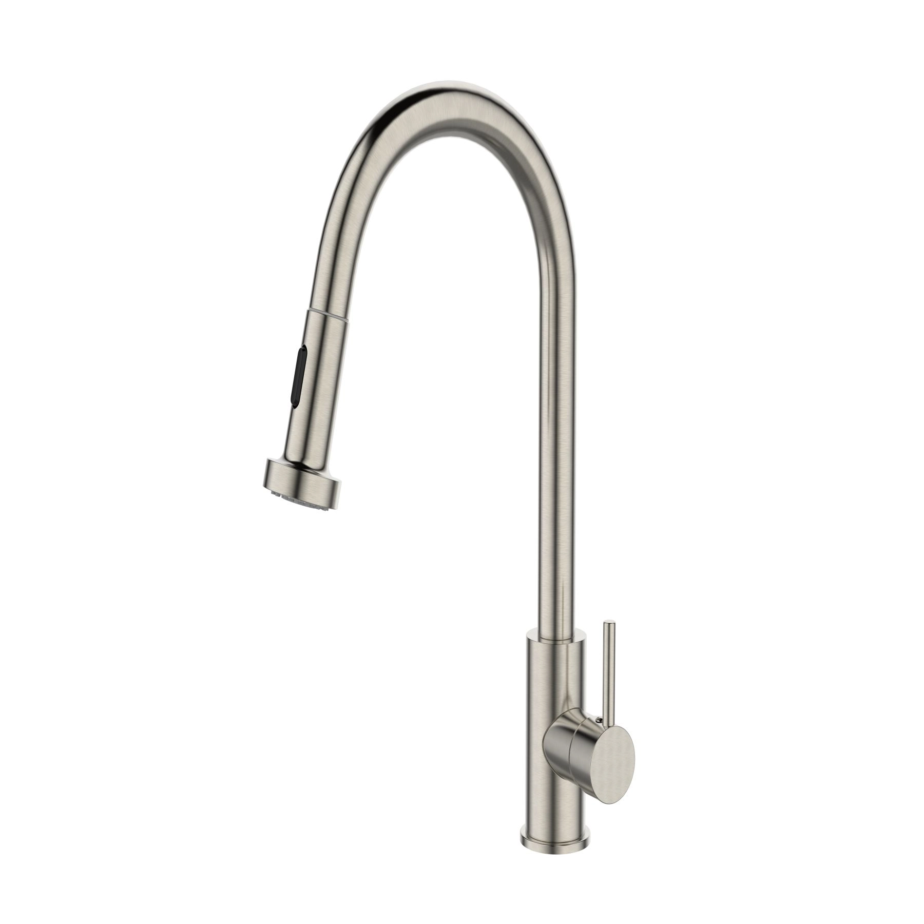 Torneira Monocomando Gourmet de Pia para Cozinha com Bica Alta Extensível Inox Escovado Econocozi Jiwi