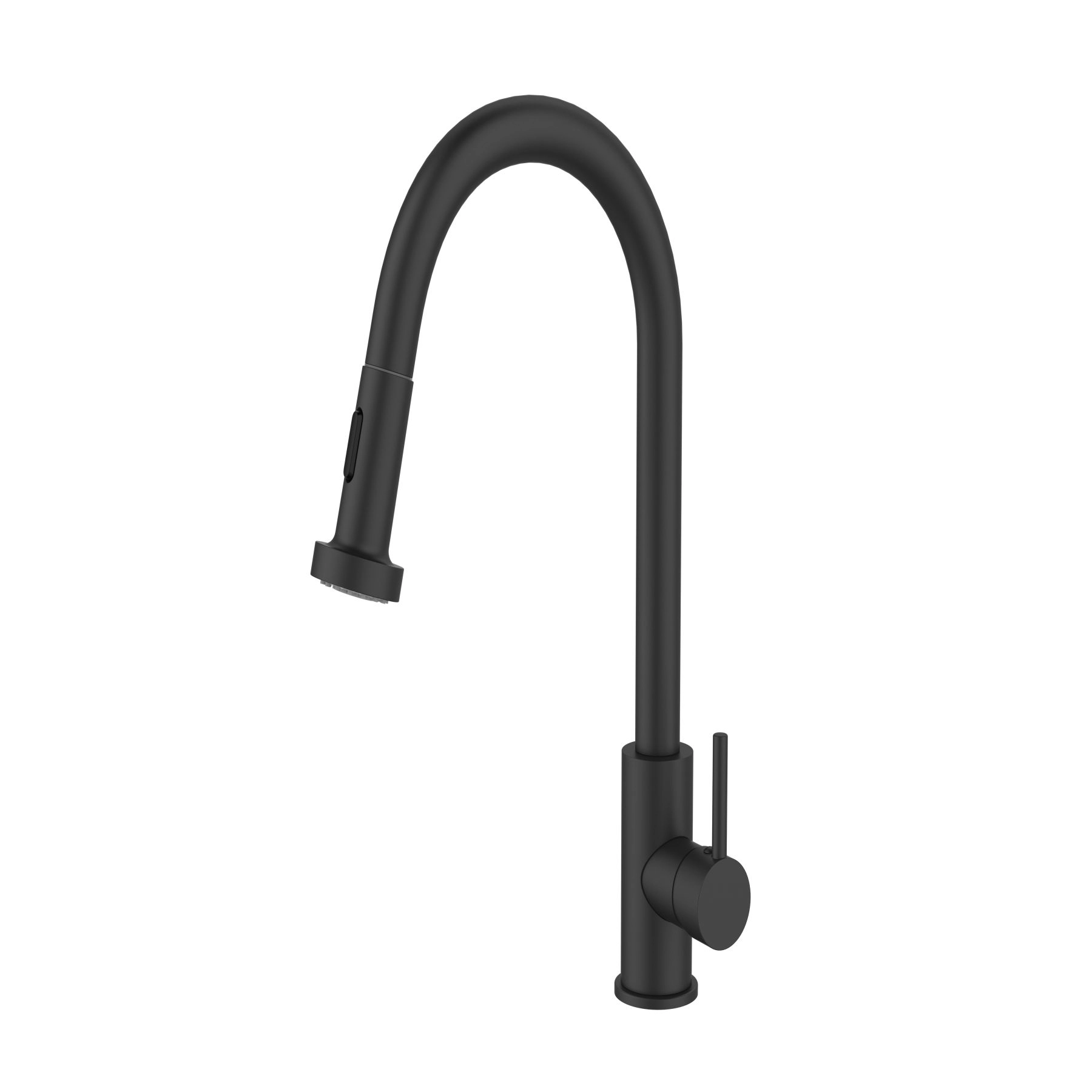 Torneira Monocomando Gourmet de Pia para Cozinha com Bica Alta Extensível Preto Fosco Econocozi Jiwi