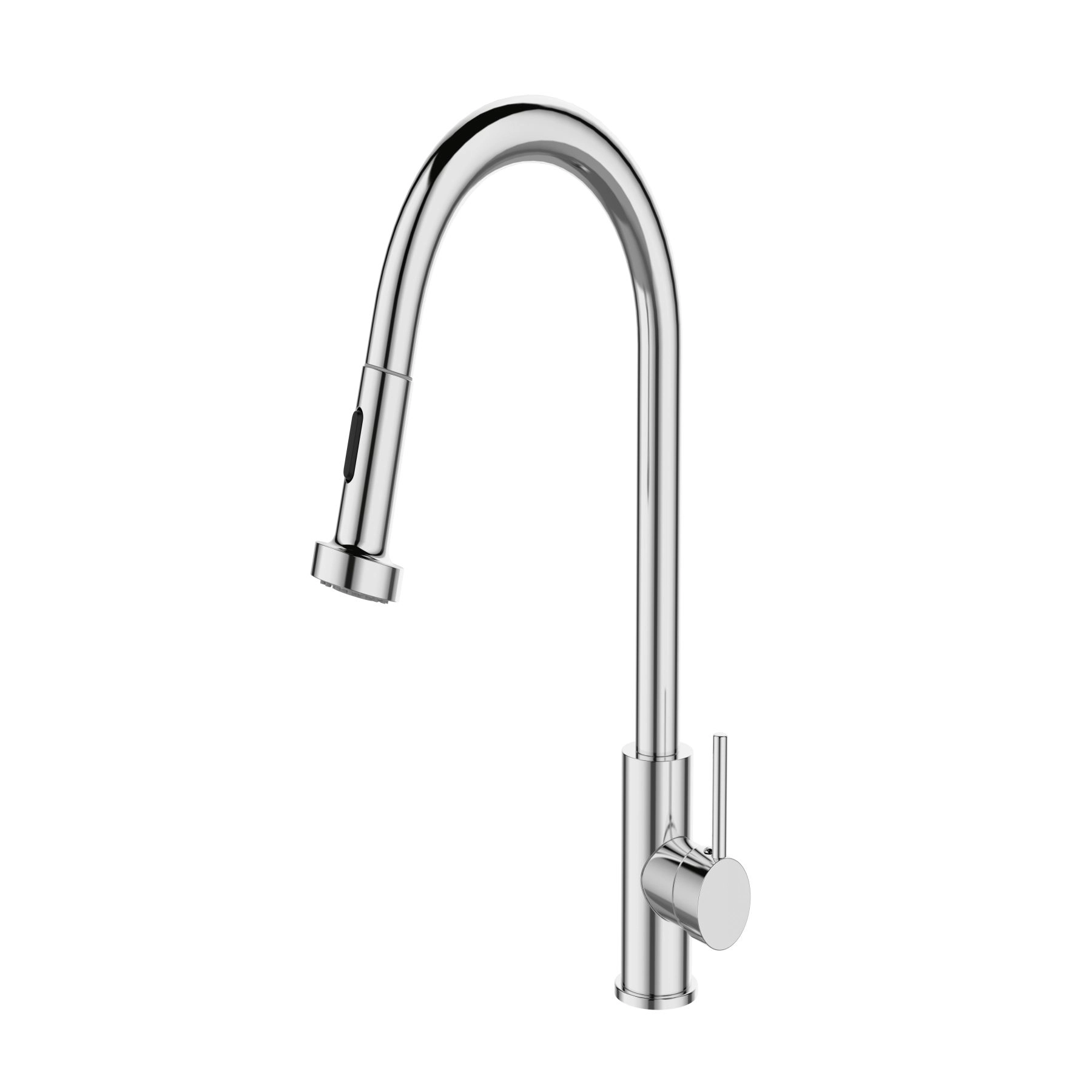 Torneira Monocomando Gourmet de Pia para Cozinha com Bica Alta Extensível Cromado Econocozi Jiwi