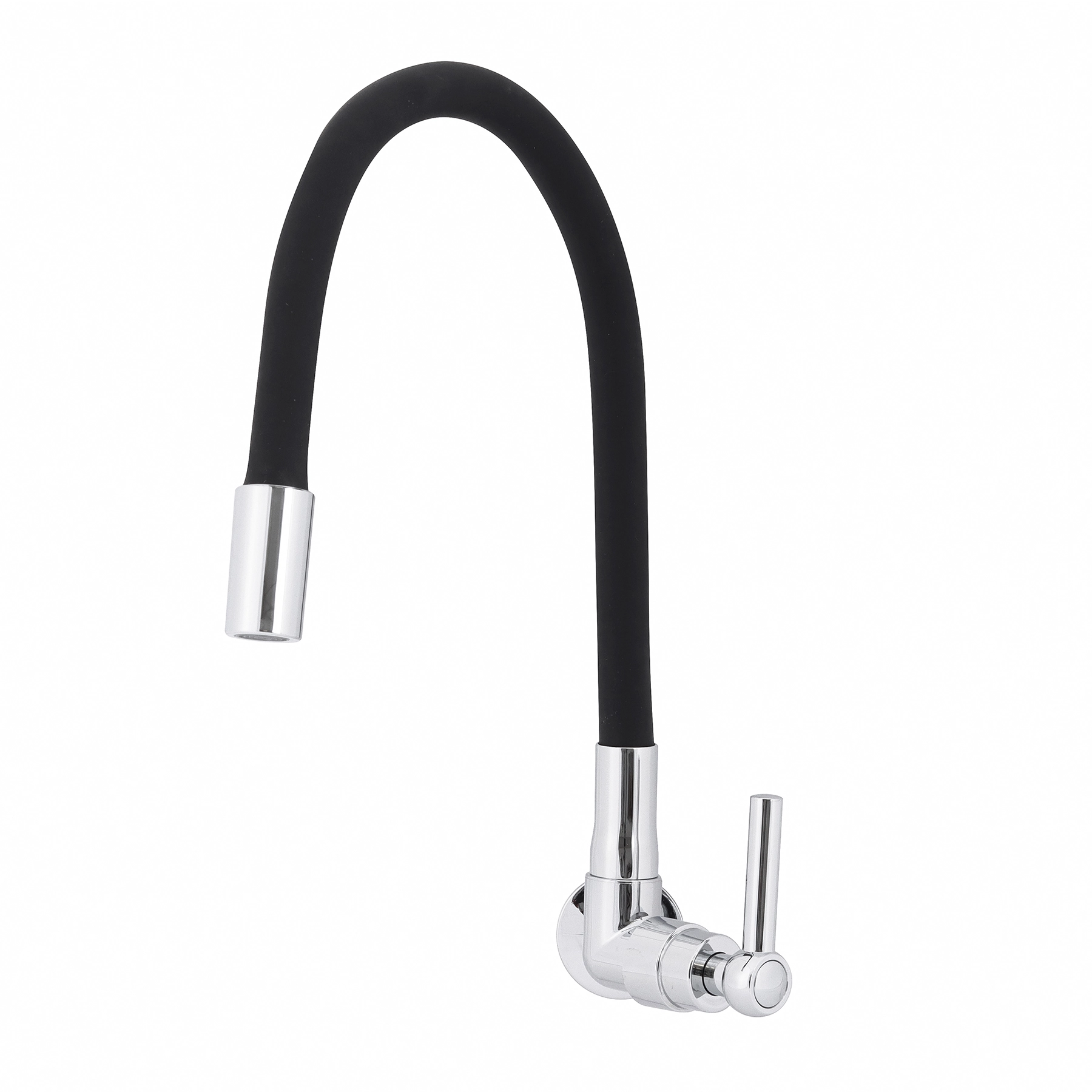Torneira de Parede para Cozinha com Bica Alta Flexível Cromado Econocozi Jiwi