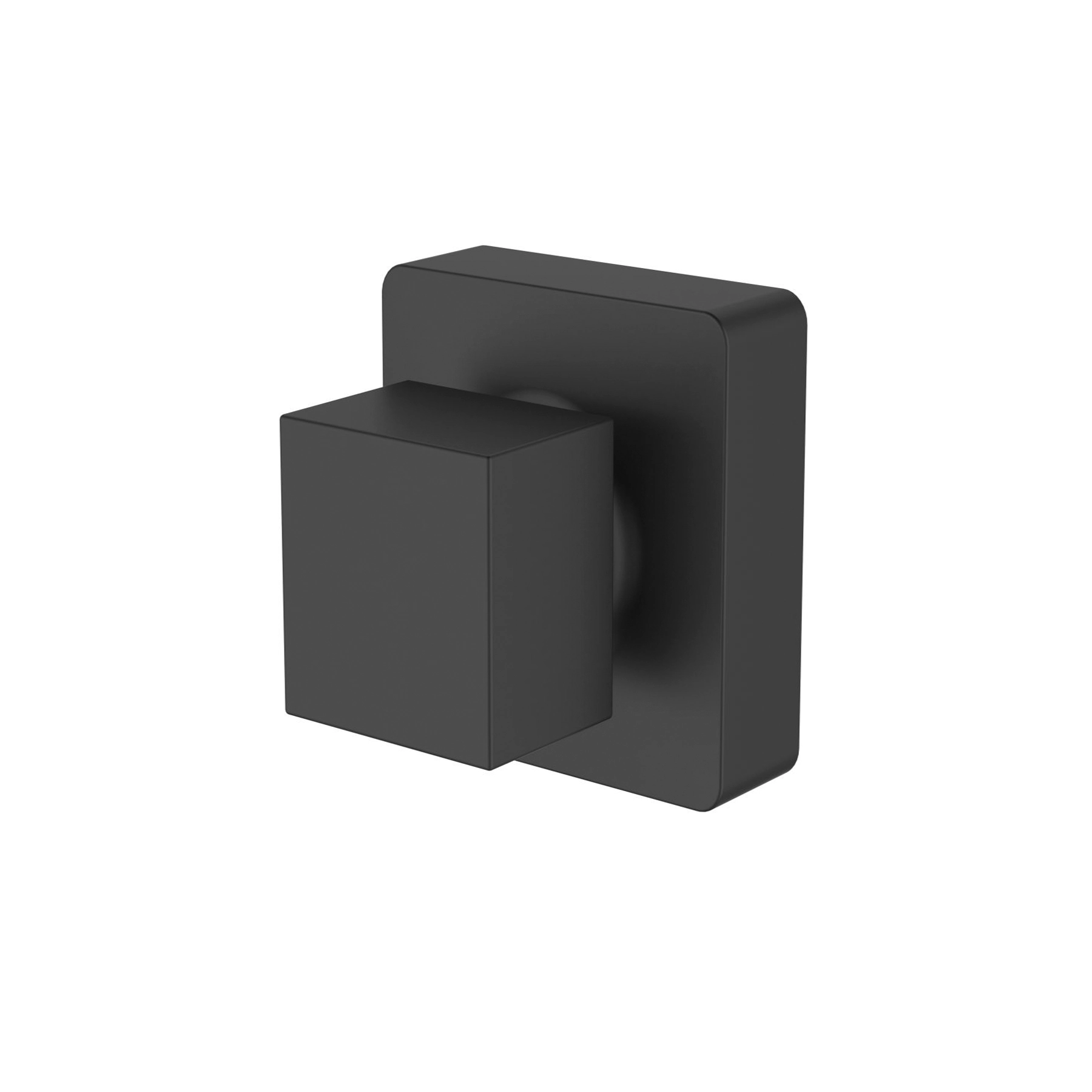 Acabamento para Registro Padrão Deca 1/2" e 3/4" Quadrado Preto Fosco Econobanho Jiwi