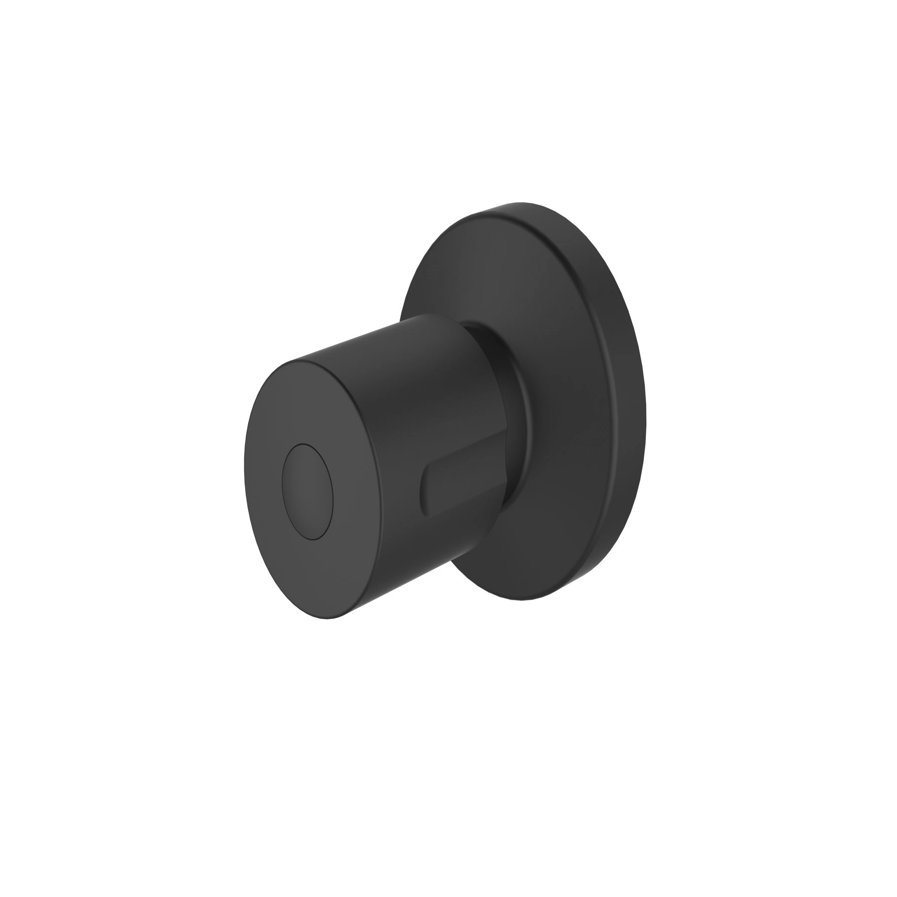 Acabamento para Registro Padrão Deca 1/2" e 3/4" Redondo Preto Fosco Econobanho Jiwi