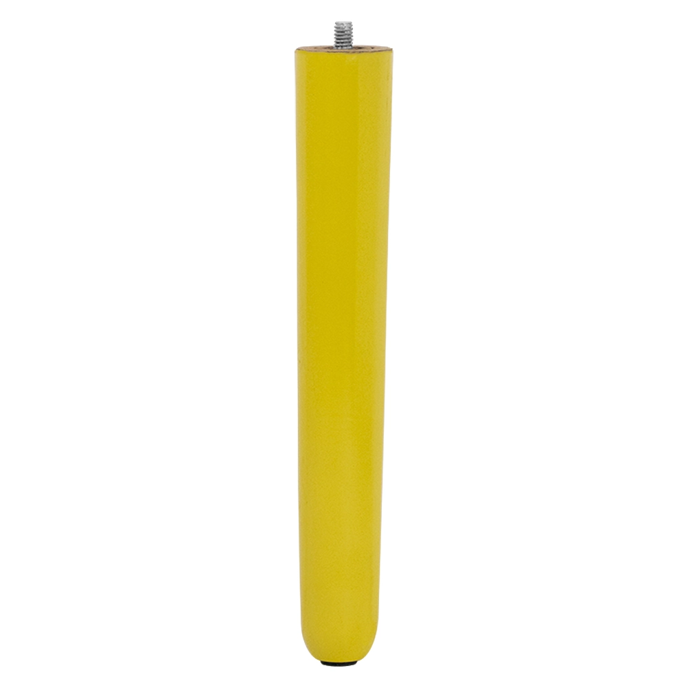 1 Pé Palito Amarelo 30 Cm Com Rosca Metal Para Móveis D10 - D rossi