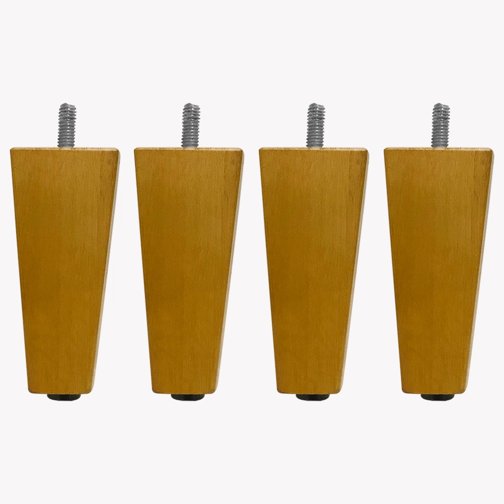 Kit 04 Pés Chanfrado Castanho 10 Cm  D10 - D rossi