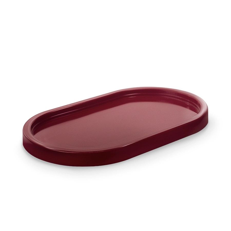 Bandeja Dec Oval Vermelho Cereja 22x13cm Bdo031 Tasil
